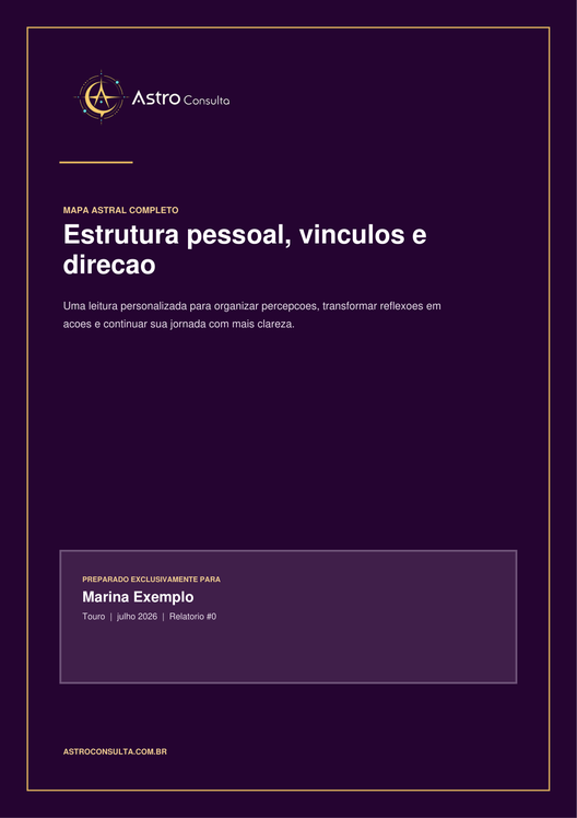 Capa do Mapa Astral Completo de exemplo